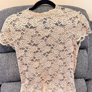 Zara Cream Lace Blouse